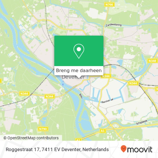 Roggestraat 17, 7411 EV Deventer kaart