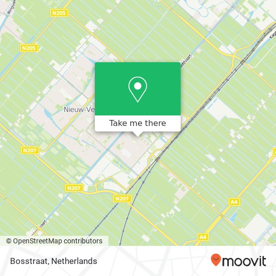 Bosstraat, 2153 AZ Nieuw-Vennep kaart