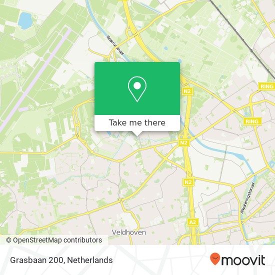 Grasbaan 200, 5658 ER Eindhoven kaart