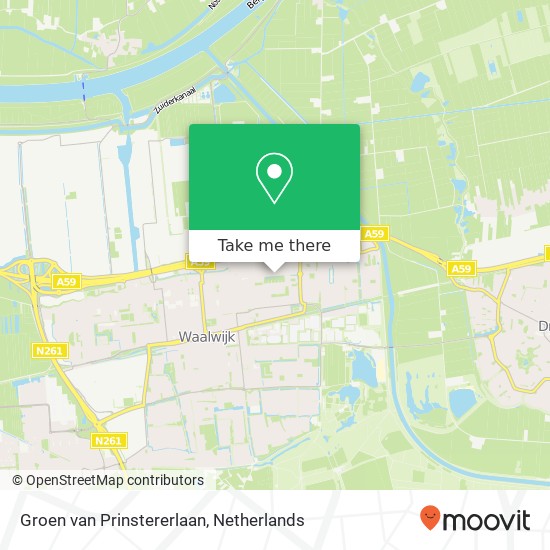 Groen van Prinstererlaan, 5142 EM Waalwijk kaart