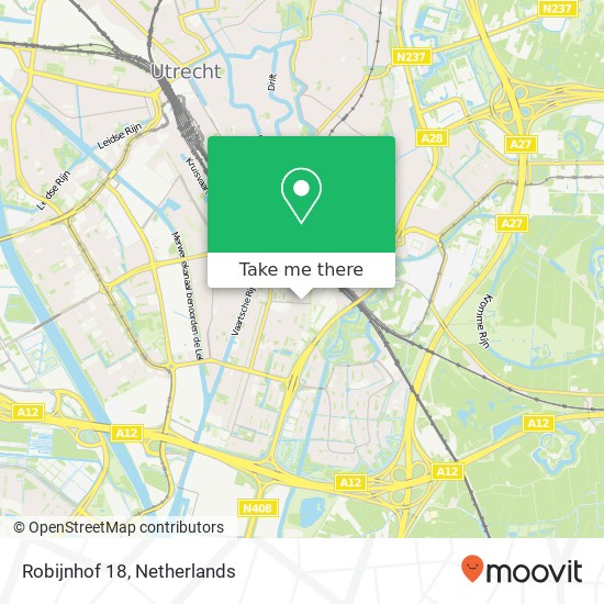 Robijnhof 18, 3523 BS Utrecht kaart