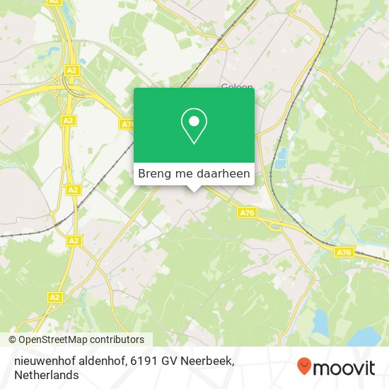 nieuwenhof aldenhof, 6191 GV Neerbeek kaart