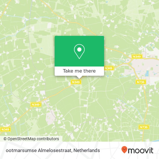 ootmarsumse Almelosestraat, 7636 Groot Agelo kaart