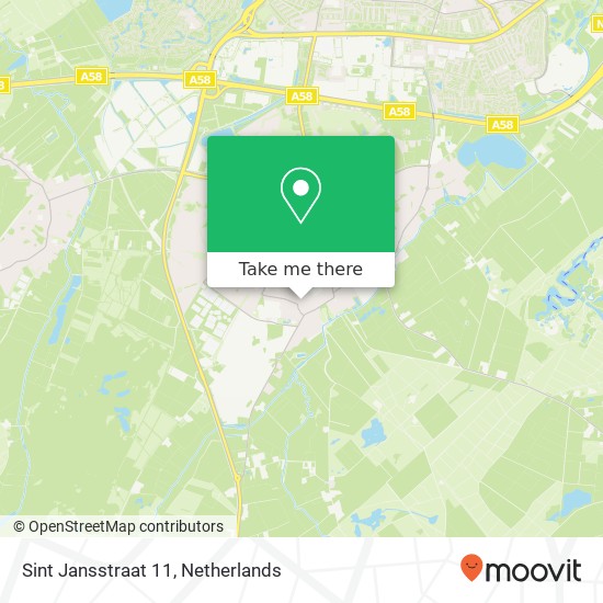 Sint Jansstraat 11, 5051 RG Goirle kaart