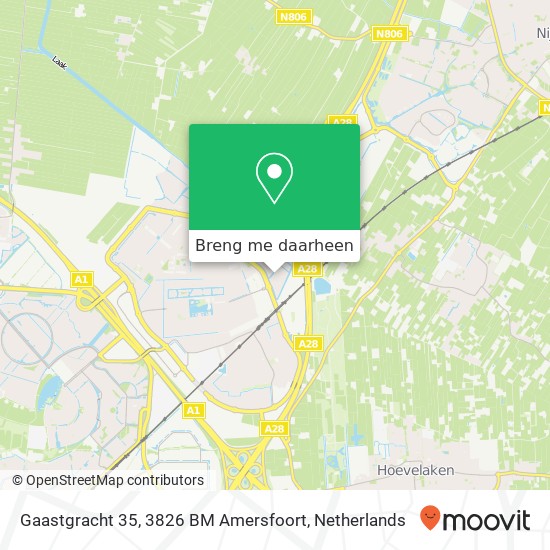 Gaastgracht 35, 3826 BM Amersfoort kaart