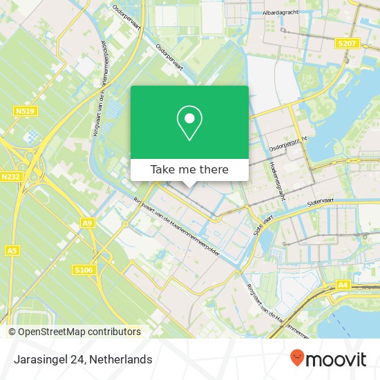 Jarasingel 24, 1069 NW Amsterdam kaart