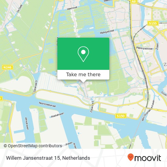 Willem Jansenstraat 15, 1551 GN Westzaan kaart