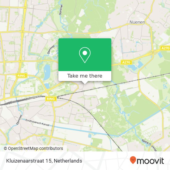 Kluizenaarstraat 15, 5641 HE Eindhoven kaart