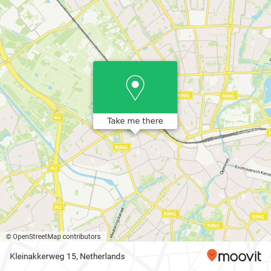 Kleinakkerweg 15, 5616 RV Eindhoven kaart