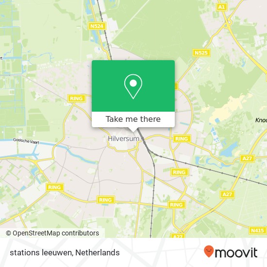 stations leeuwen, 1211 Hilversum kaart