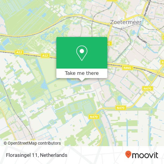 Florasingel 11, 2719 HP Zoetermeer kaart