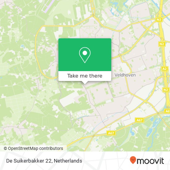 De Suikerbakker 22, 5506 EK Veldhoven kaart