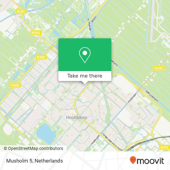 Musholm 5, 2133 HN Hoofddorp kaart