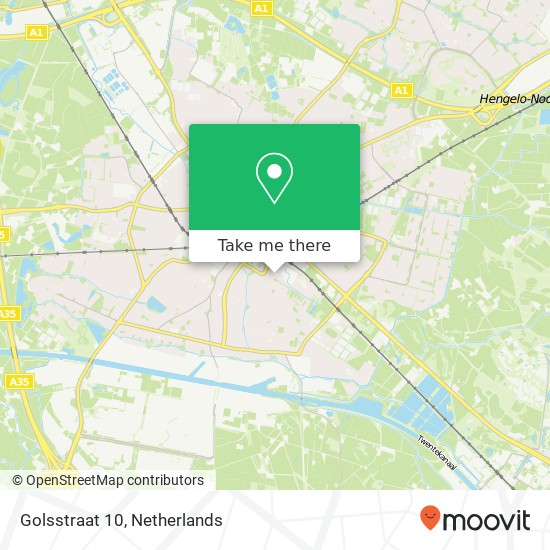 Golsstraat 10, 7553 MA Hengelo kaart