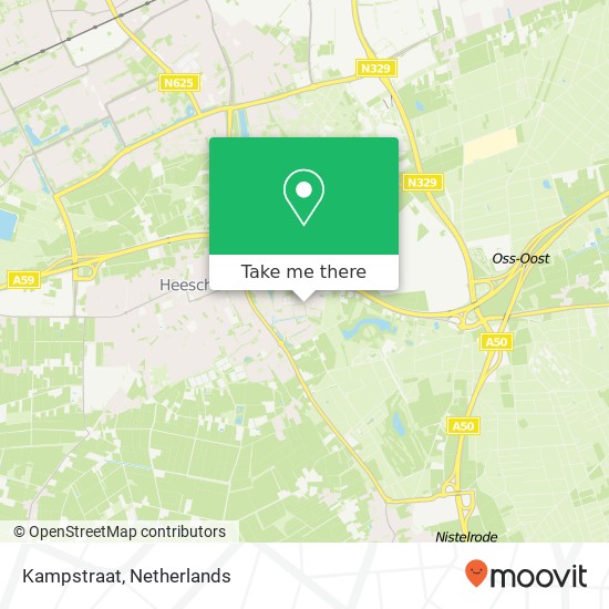 Kampstraat, 5384 Heesch kaart