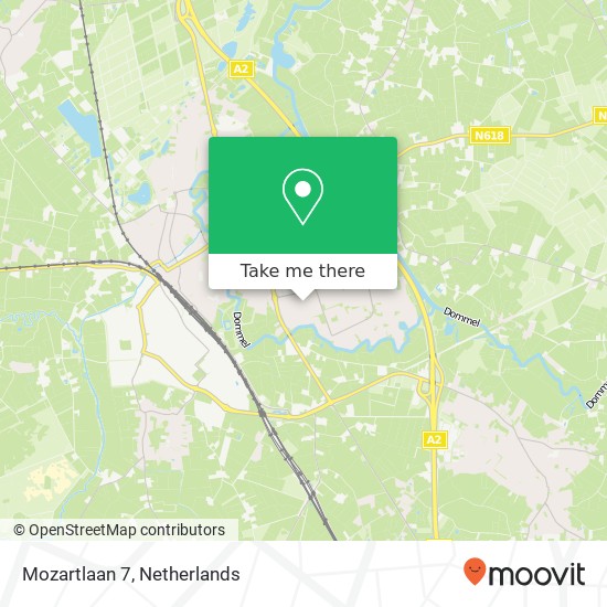 Mozartlaan 7, 5283 KA Boxtel kaart