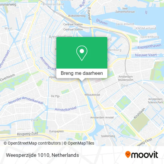 Weesperzijde 1010 kaart