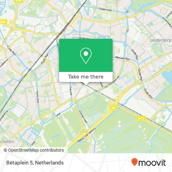 Bètaplein 5, 2321 KS Leiden kaart