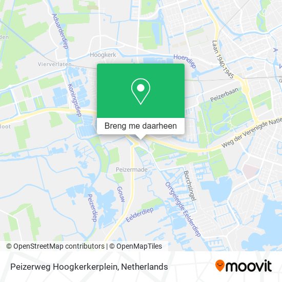 Peizerweg Hoogkerkerplein kaart