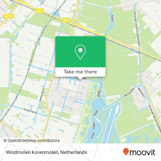 Windmolen korenmolen, 2665 SB Bleiswijk kaart