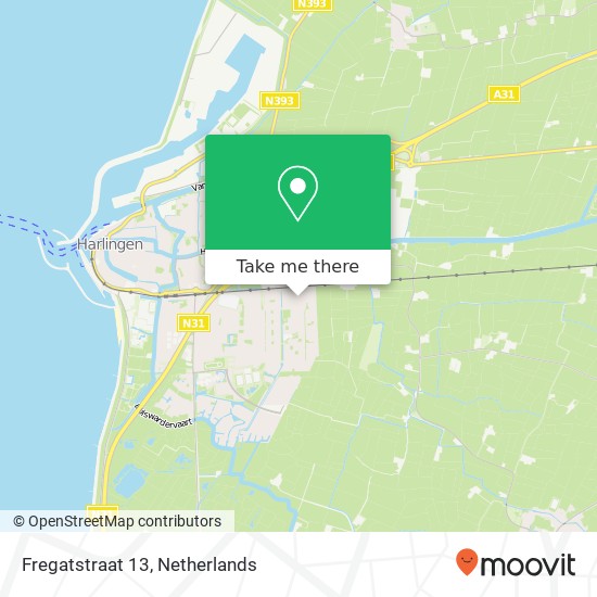 Fregatstraat 13, 8862 XP Harlingen kaart