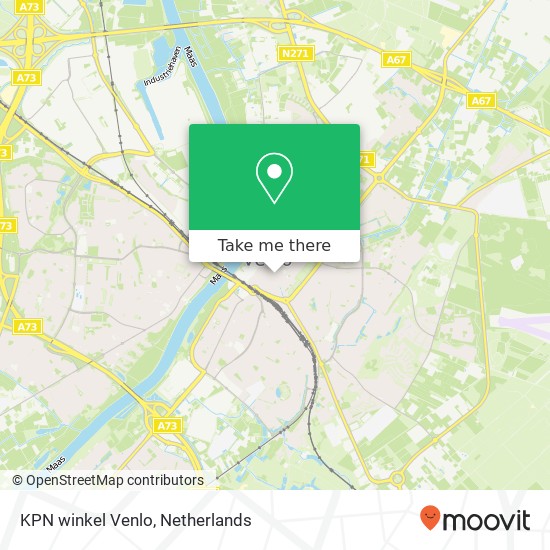 KPN winkel Venlo, Klaasstraat 29 kaart