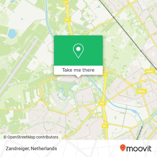 Zandreiger, 5658 CG Eindhoven kaart