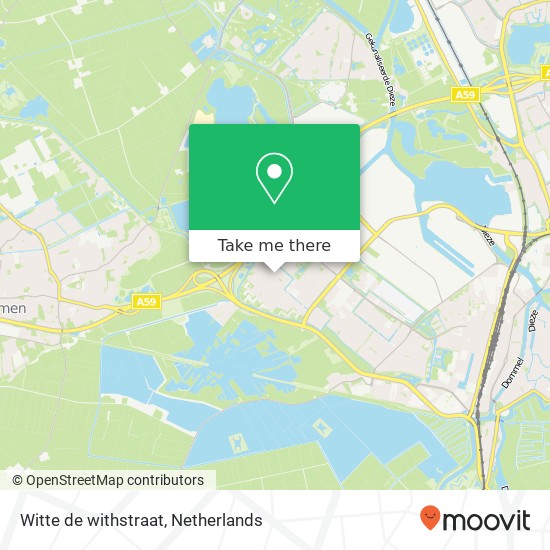 Witte de withstraat, 5224 GX 's-Hertogenbosch kaart