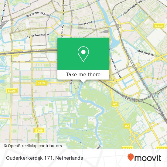 Ouderkerkerdijk 171, 1096 CR Amsterdam kaart