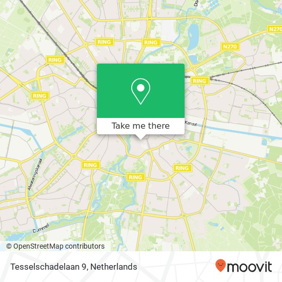 Tesselschadelaan 9, 5611 LZ Eindhoven kaart