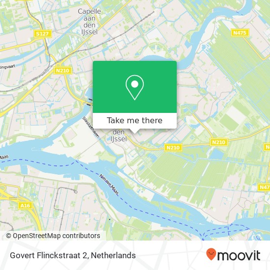 Govert Flinckstraat 2, 2923 AC Krimpen aan den IJssel kaart