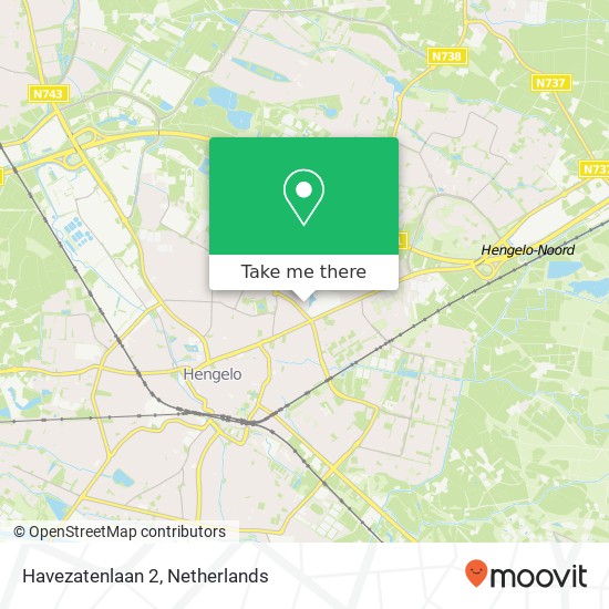 Havezatenlaan 2, 7557 VZ Hengelo kaart