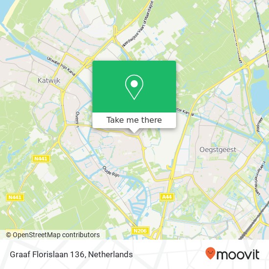 Graaf Florislaan 136, 2231 EG Rijnsburg kaart