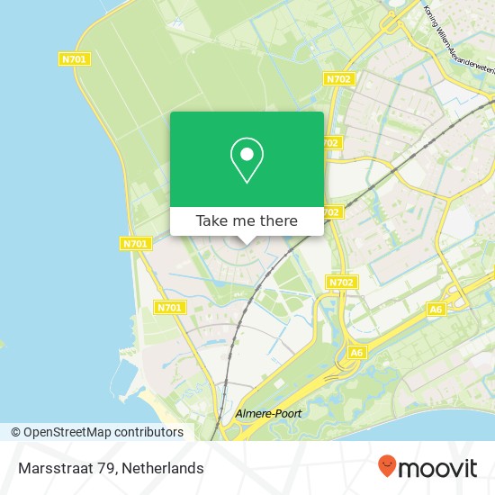 Marsstraat 79, 1363 VS Almere-Stad kaart
