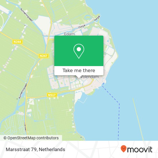 Marsstraat 79, 1131 NG Volendam kaart