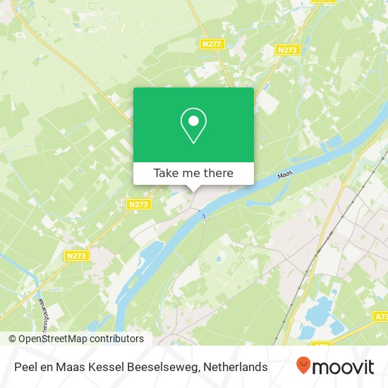 Peel en Maas Kessel Beeselseweg kaart