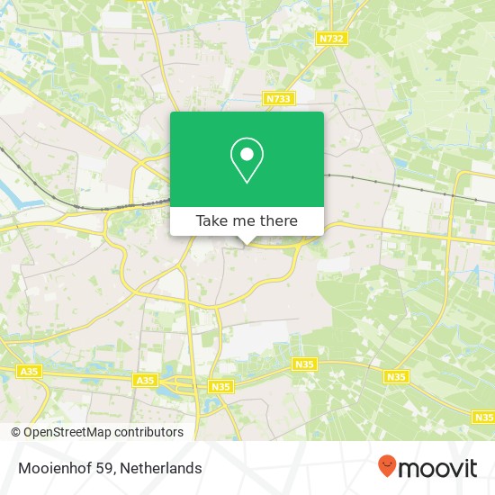 Mooienhof 59, 7512 Enschede kaart