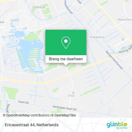 Ericasestraat 44 kaart