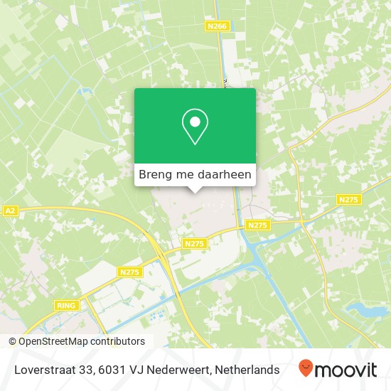 Loverstraat 33, 6031 VJ Nederweert kaart