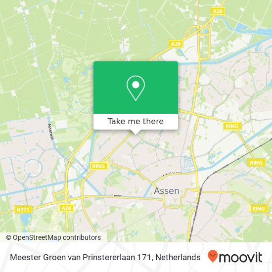 Meester Groen van Prinstererlaan 171, 9406 NB Assen kaart