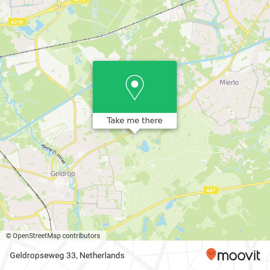 Geldropseweg 33, 5731 AA Mierlo kaart