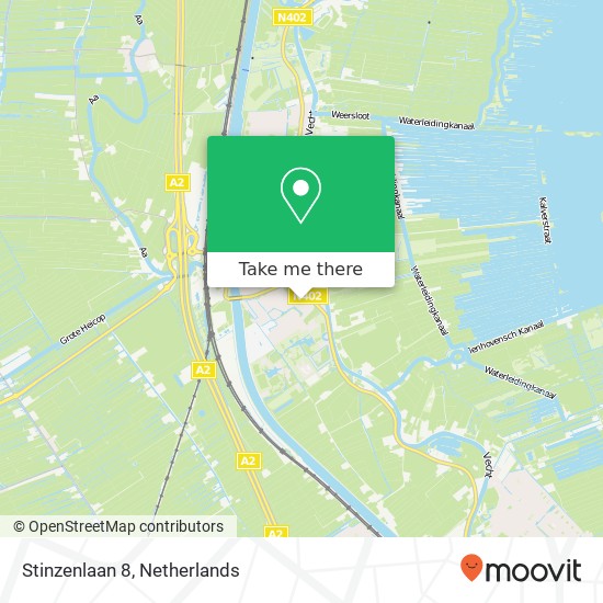 Stinzenlaan 8, 3621 RD Breukelen kaart