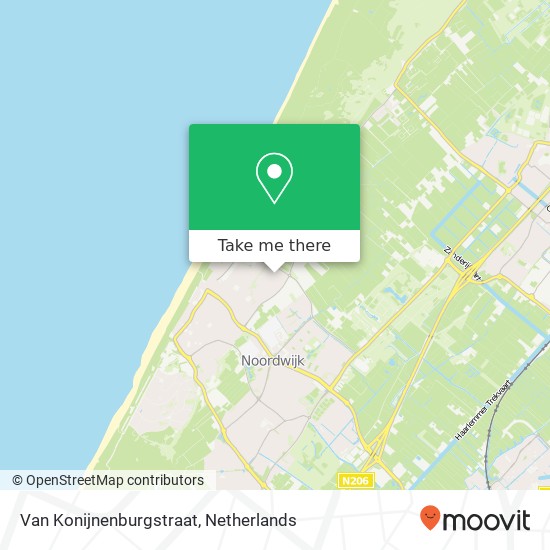 Van Konijnenburgstraat, 2202 XE Noordwijk aan Zee kaart