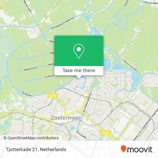 Tjotterkade 21, 2725 GX Zoetermeer kaart