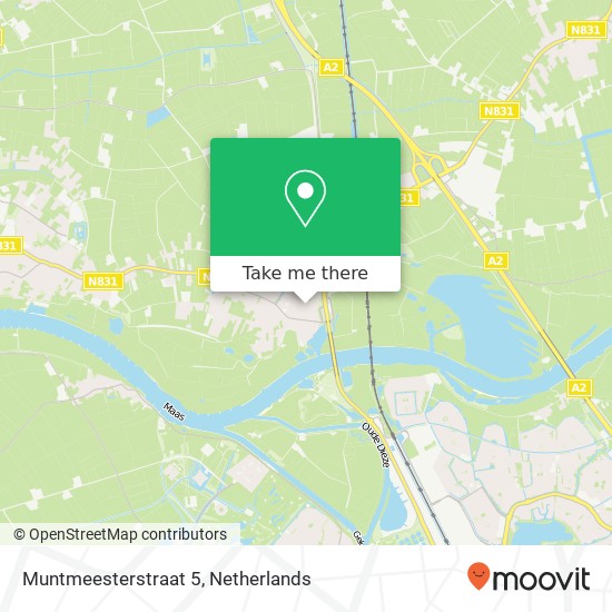 Muntmeesterstraat 5, 5321 VB Hedel kaart