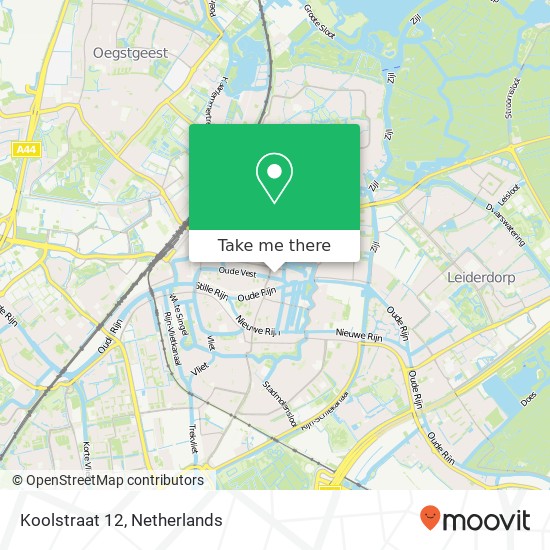 Koolstraat 12, 2312 PT Leiden kaart