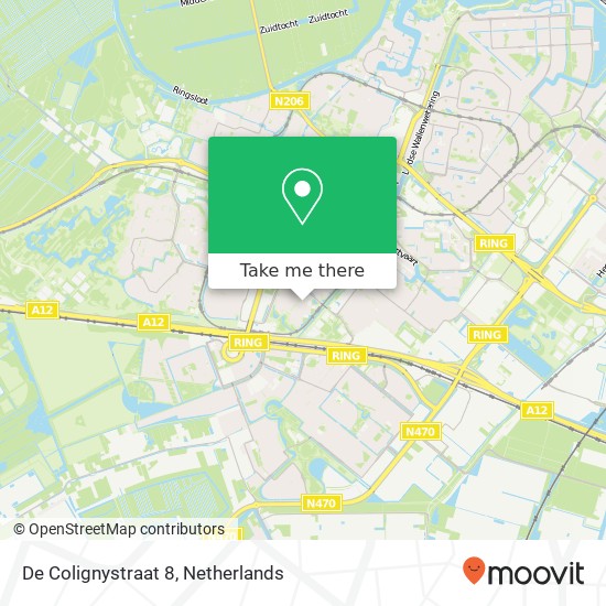 De Colignystraat 8, 2713 EA Zoetermeer kaart