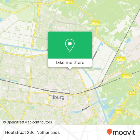 Hoefstraat 236, 5014 NR Tilburg kaart