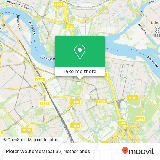 Pieter Woutersestraat 32, 3078 JK Rotterdam kaart