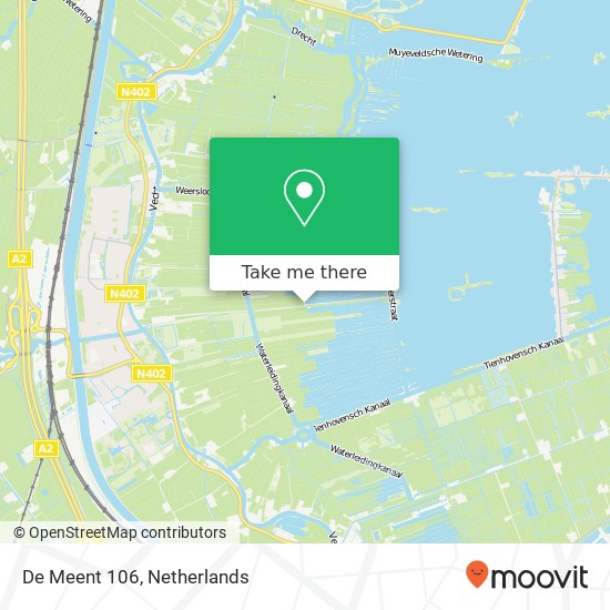 De Meent 106, 3621 VS Breukelen kaart